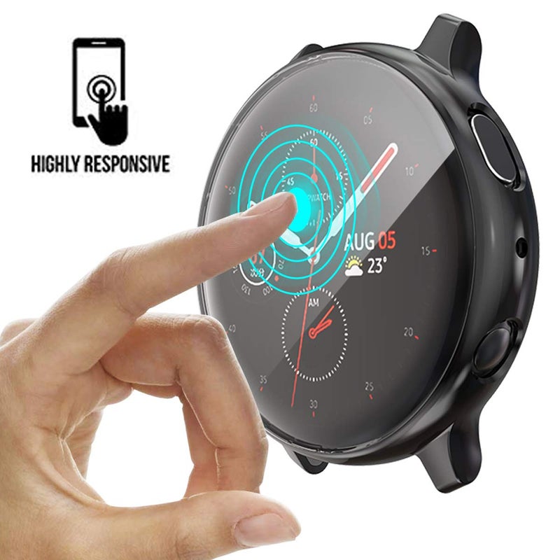 BHARVEST [8 Pack] Screen Protector Case Compatible with Samsung Galaxy Watch Active 2 44mm, Flexible TPU Plated All Round Scratch Resistant Protective Bumper Case (8 Colors, Active 2 44mm) - Image 3